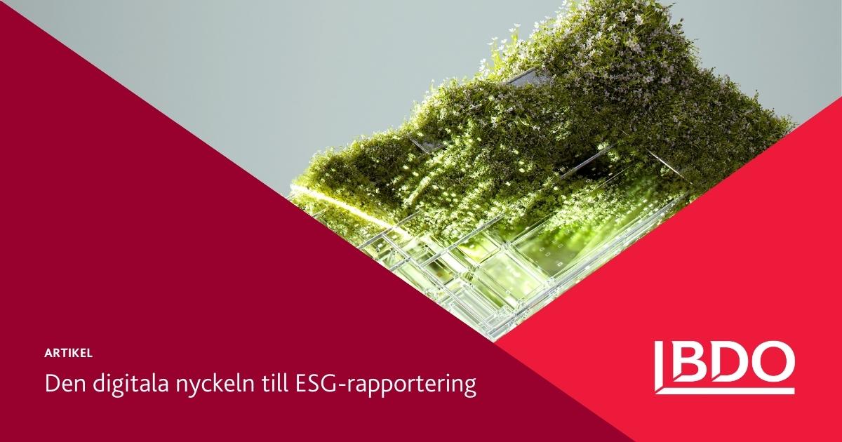 Den digitala nyckeln till ESG-rapportering - BDO