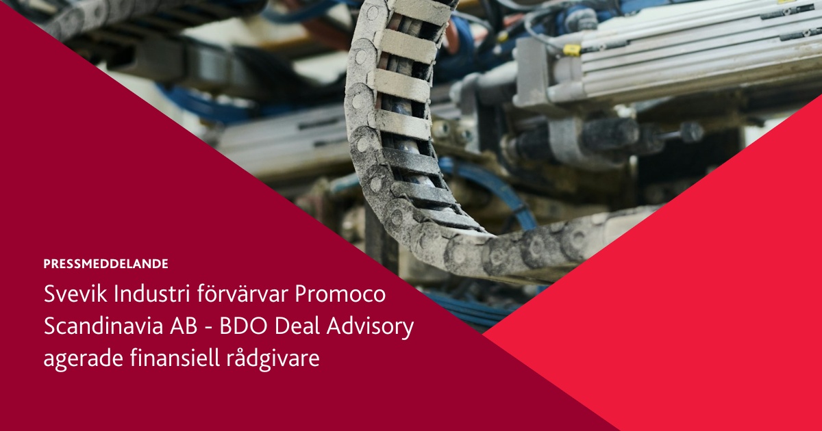 Svevik Industri förvärvar Promoco Scandinavia AB - BDO